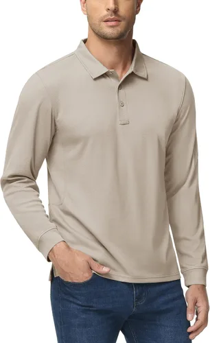 Miniatura 2 de TACVASEN - Camiseta de cuello polo táctica para hombre, diseño de manga larga y corta, para deportes y uso al aire libre
