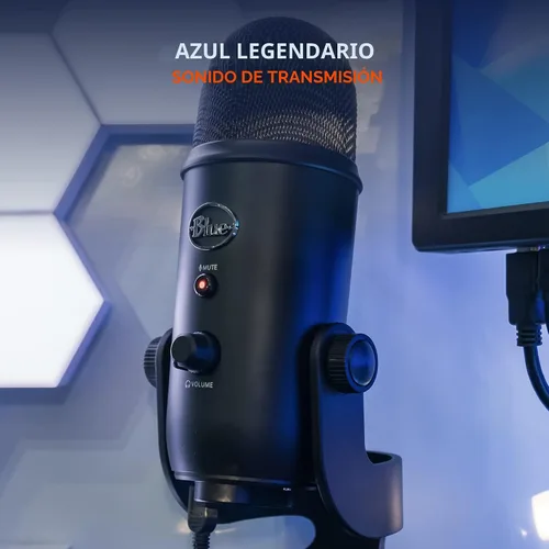 Miniatura 3 de Blue Yeti USB Mic para grabar y transmitir en PC y Mac, 3 cápsulas de condensador, 4 patrones de captación, salida de auriculares y control