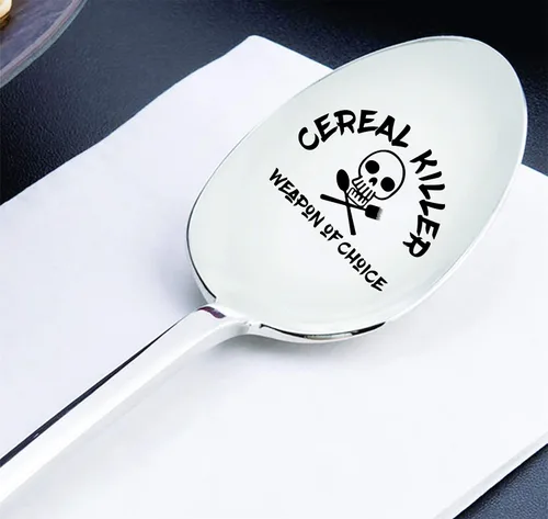 Miniatura 2 de Cuchara grabada para asesinos de cereales para niños, hombres y mujeres, regalo divertido para los amantes de los cereales para mamá, papá, niños