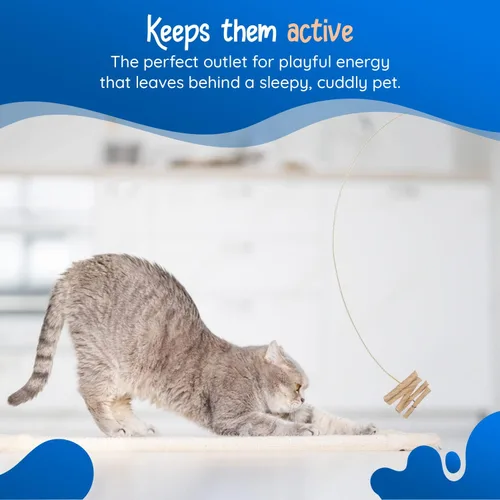 Miniatura 5 de Cat Dancer Juguete interactivo para gatos, diversión y fitness para tu amigo peludo, rollo de papel atractivo unido con alambre de acero flexible