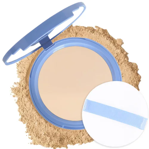 Miniatura 11 de evpct Polvo facial prensado para control de aceite, compacto para mujeres, base de maquillaje translúcida para mujeres, impermeable, de larga