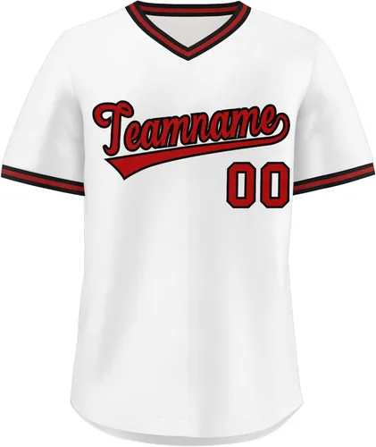 Miniatura 29 de KXK - Camiseta de béisbol personalizada con nombre y número cosidos, estilo Hip Hop, con cuello en V, atlética, para hombres, mujeres y jóvenes