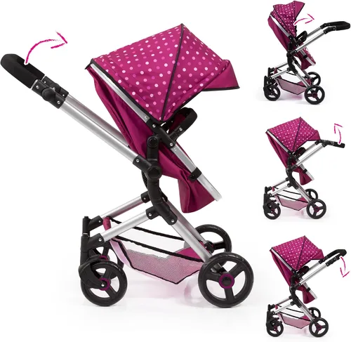 Miniatura 6 de Bayer Design City Baby Doll Pram, rosa oscuro