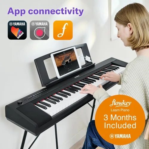 Miniatura 8 de Yamaha Piaggero NP15WH - Piano digital ultraportátil de 61 teclas, teclas sensibles al tacto, metrónomo, función de grabación, blanco
