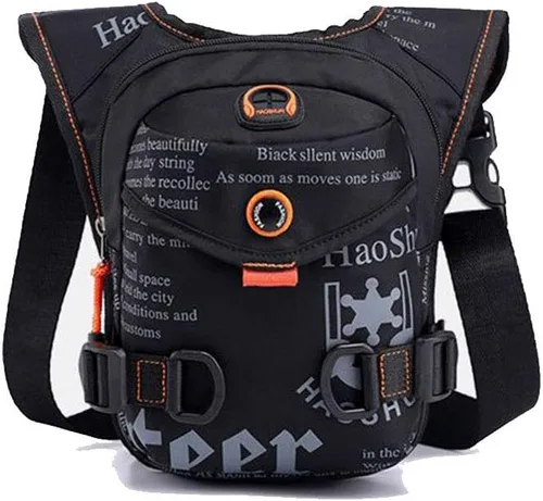 GFun Riñonera de cintura impermeable para mensajero, bolsa táctica militar, muslo, cadera, para exteriores, con agujero para auriculares, viajes,