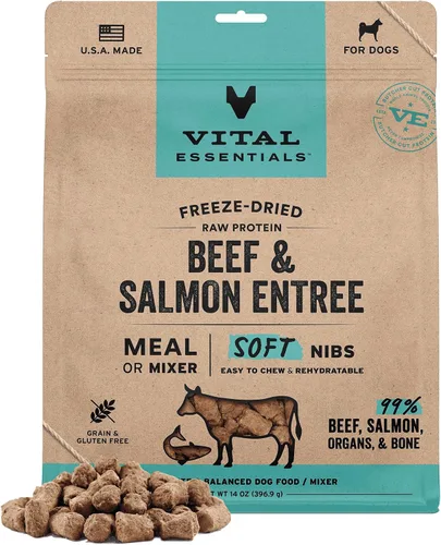 Miniatura 13 de Vital Essentials - Comida para perros liofilizada y cruda de cordero y pescado blanco en trocitos suaves 99% de cordero, pescado blanco, órganos