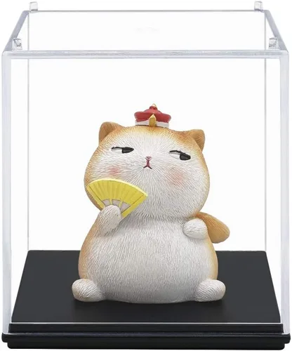 Vitrina pequeña (2.6 x 2.6 x 2.5 pulgadas) caja transparente de acrílico para mini figura