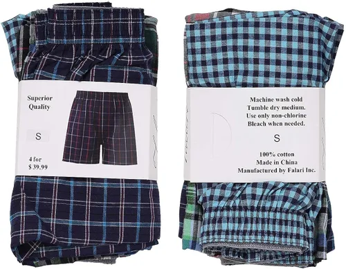 Miniatura 4 de Falari - Ropa interior para hombre 4 unidades100 algodón de primera calidad