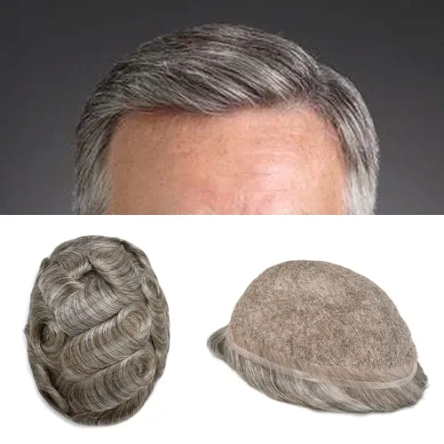 Miniatura 113 de PUNRU HAIR Completo Swiss Lace Toupee para hombres Sistema de cabello humano real Sistema de reemplazo de cabello humano para hombre Toupee