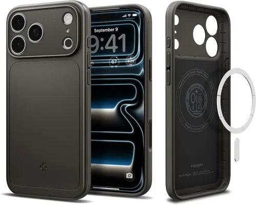 Miniatura 23 de Spigen Thin Fit MagFit Funda diseñada para iPhone 16 [Carcasa rígida] [Protección de grado militar] Compatible con MagSafe - Negro