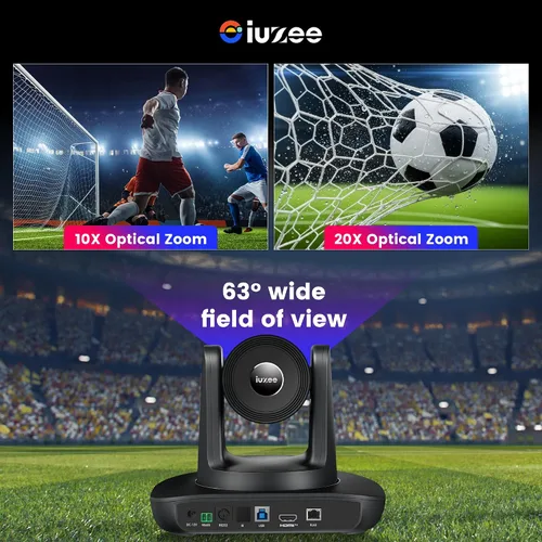 Miniatura 5 de Cámara PTZ iuZee Zoom óptico 20X Sala de Conferencia USB3.0 HDMI 1080P 60FPS Gran Angular para Videoconferencia Reunión de la Iglesia Transmisión