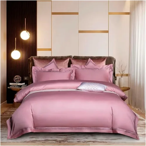 Miniatura 7 de Juego de ropa de cama de algodón egipcio de 1000 hilos, 4/6 piezas, tamaño doble, queen, king, bordado, funda de edredón, sábana, funda de almohada