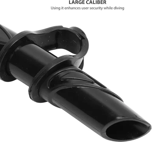 Miniatura 4 de Tubo de esnórquel, cómodo de usar, boquilla cómoda, fácil de respirar, de PVC, buceo para buceo (negro)