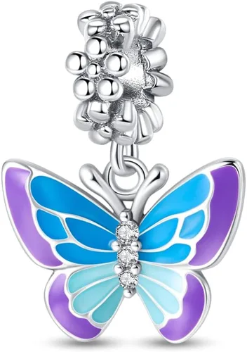 LNQOBU Dijes de plata de ley 925, dijes colgantes de camaleón que cambian de color, que brillan en la oscuridad, se adaptan a pulseras de dijes para