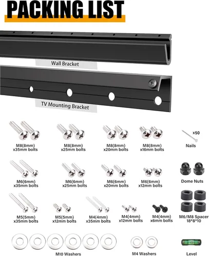 Miniatura 6 de HYPIGO Soporte de TV sin clavos para pared de yeso, soporte de pared para TV sin pernos para la mayoría de televisores de 32–75 pulgadas, soporte