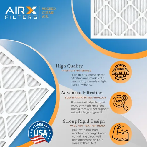 Miniatura 4 de AIRX Filters MERV 11 - Filtro para horno de aire de 18 x 18 x 1 pulgadas, para alergias, polvo, caspa de mascotas (paquete de 6), filtro plisado