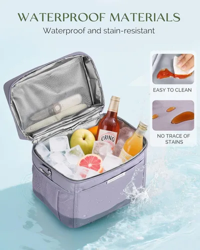 Miniatura 2 de HOMESPON Lonchera para mujeres y hombres, bolsa de almuerzo aislada, impermeable, ligera, bolsa enfriadora para el trabajo, picnic, viajes