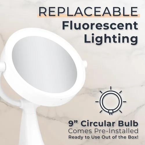 Miniatura 5 de Zadro Eleganze Bright - Espejo de maquillaje iluminado con ampliación y bandeja de almacenamiento