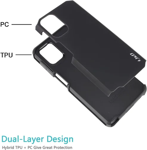 Miniatura 6 de J&D Funda compatible con Moto G Stylus 2021, resistente funda híbrida resistente con protector de pantalla de vidrio (paquete de 2), no compatible