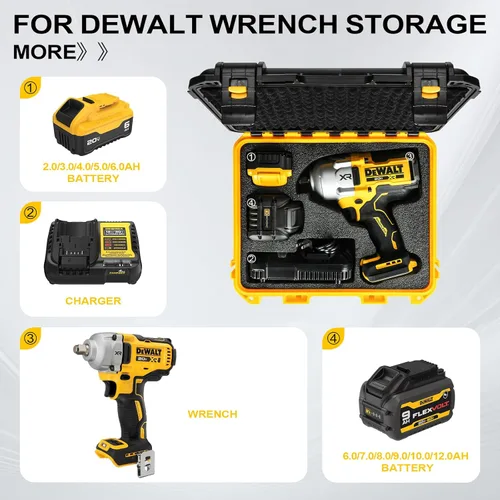 Miniatura 3 de Funda para llave de impacto Dewalt 1/2: caja de herramientas impermeable para llave de impacto inalámbrica Dewalt de 1/2 pulgada DCF900 DCF891
