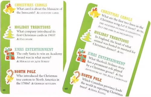 Miniatura 6 de Juego de trivia de Navidad: un Ho-Ho perfecto contiene más de 200 cartas, gran juego de fiesta para edades de 12 años en adelante juegos de cartas