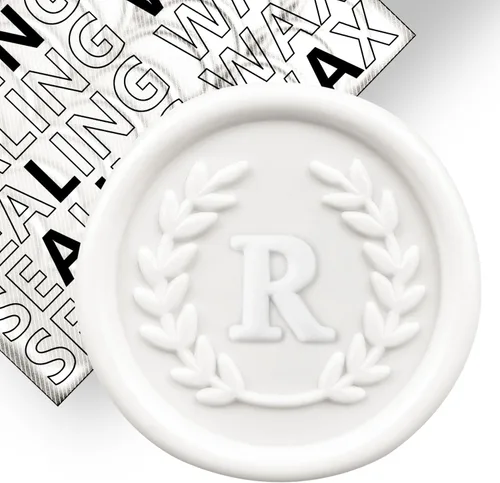 Miniatura 129 de 50 calcomanías adhesivas de cera con letra W, hechas a mano, sin necesidad de sellar, rasgar y usar calcomanías de cera para invitaciones de boda