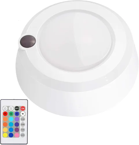 LUXSWAY Lámpara de techo con pilas, control remoto LED, 16 colores cambiantes, 4 modos, luces RGB de 5.67 pulgadas, luz decorativa para el hogar, 1