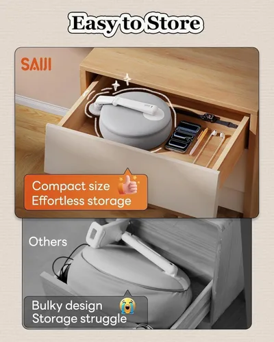 Miniatura 7 de SAIJI 【Magnético】Soporte para teléfono celular para cama, mini soporte de almohada Kindle con brazo elevado de doble eje, soporte para teléfono