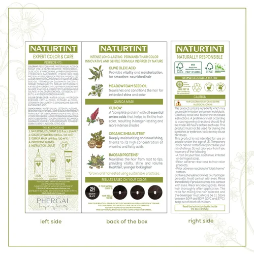 Miniatura 2 de Naturtint 2N - Tinte para el cabello castaño y negro, 5.07 FZ