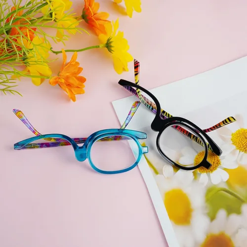 Miniatura 5 de 2 Pack Makeup Reading Glasses for Women Magnifying Flip Down Cosmetic Readers with Spring Hinge