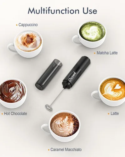 Miniatura 7 de Espumador de leche de mano de alta calidad con tapa, mezclador de bebidas de mano, fácil de llevar, varita espumadora eléctrica para café, café