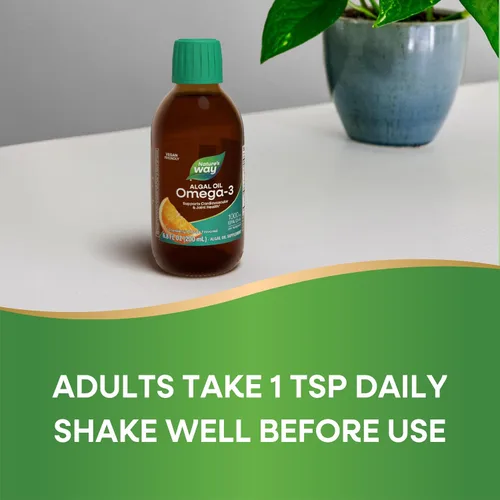 Miniatura 6 de Nature's Way NutraVege Omega-3, apoya la función ocular y cerebral*, 1000 mg de EPA/DHA por cucharadita (1), fórmula líquida apta para veganos