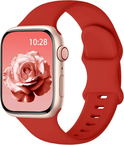 Miniatura 22 de Correa de silicona deportiva compatible con bandas de Apple Watch de 38mm 40mm 41mm 42mm 44mm 45mm 46mm 49mm para mujeres y hombres, correa