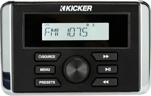 Miniatura 2 de Kicker 46KMC3 Centro multimedia estilo medidor resistente a la intemperie con Bluetooth