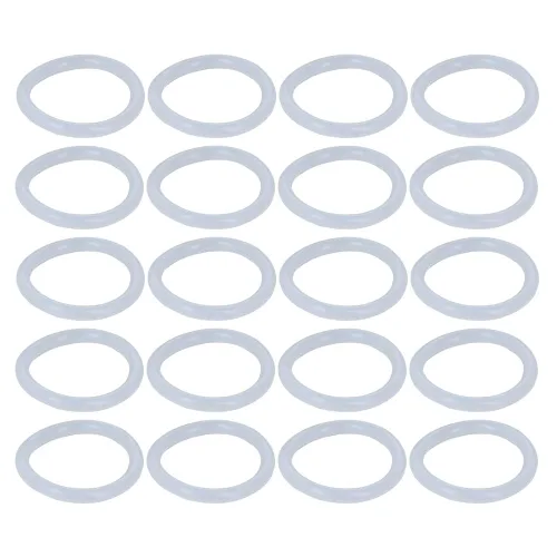 Miniatura 12 de Othmro 10 anillos de sellado de silicona planos blancos, 0.630 x 0.866 x 0.118 in (IDxODxTHK) junta tórica redonda para grifo, ducha, arandelas