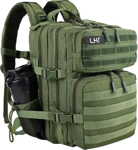 Miniatura 34 de LHI Mochila Militar Táctica para Hombres y Mujeres 25L/35L Mochila de Asalto del Ejército Bolsa Mochila Pequeña con Portabotellas