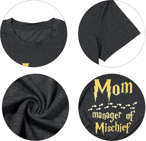 Miniatura 7 de Camiseta divertida para mujer con diseño de gerente de travesuras, camisa fantástica para mamá, camisa mágica de mago, para el día de la madre