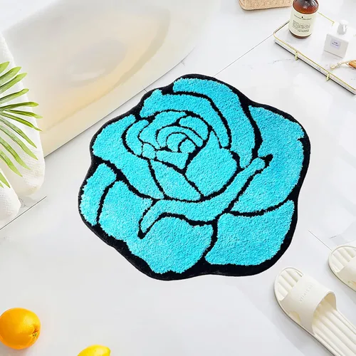Miniatura 9 de LEVINIS Alfombras de baño con rosas rojas para baño, antideslizante, absorbente, alfombra de baño, alfombra de baño, alfombra de área floral suave