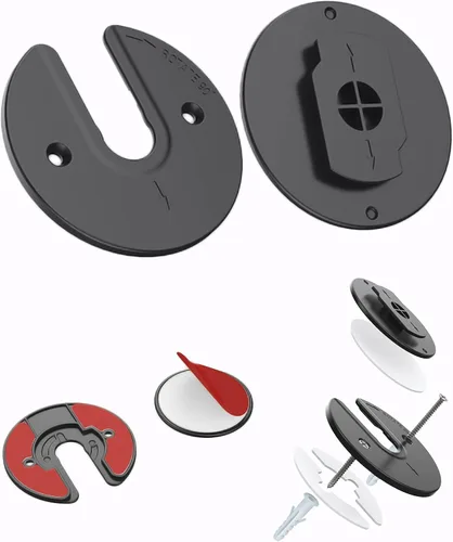 Miniatura 3 de Soporte de pared universal para tableta, ajustable, giratorio de 90 grados, apto para iPad/Kindle/e-Reader y más (paquete de 2) (negro)