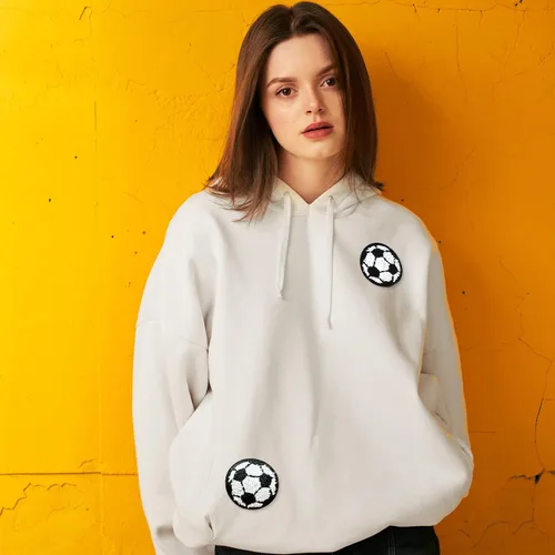 Miniatura 4 de Parches de felpilla para fútbol, 6 piezas, parches para planchar, para deporte, fútbol, para manualidades, chaquetas, ropa, vestido, sombrero