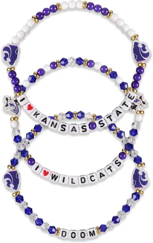 Miniatura 14 de FOCO NCAA unisex-adulto Paquete de 3 Pulseras de la Amistad con Cuentas con Logotipo de Equipo Universitario de la NCAA Oficialmente Licenciadas