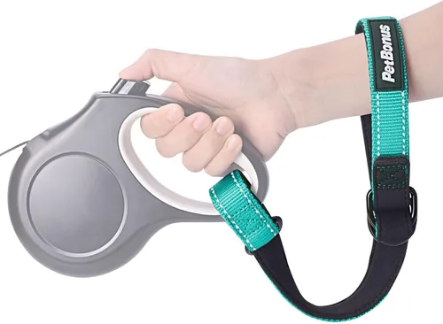 Miniatura 13 de PetBonus Correa corta para perro, correa de seguridad para correa retráctil para perro, diseño reflectante y mango acolchado suave ajustable, capa