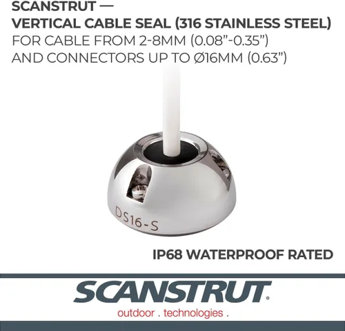 Miniatura 2 de Scanstrut DS16-S Mini Sello de Cable para Conectores a 0.63" y Cables 0.08"-0.35" - Acero Inoxidable