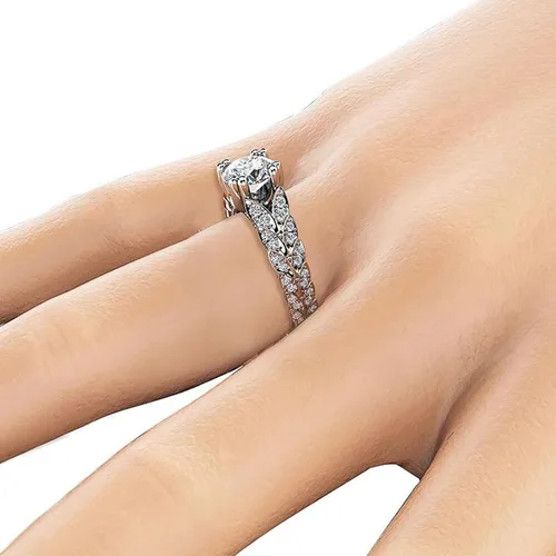 Miniatura 4 de Anillo de compromiso de aniversario para mujer, anillo de compromiso, joyería de regalo, regalo de novia, Navidad, cumpleaños