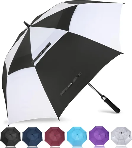 Miniatura 31 de ZOMAKE - Paraguas de golf a prueba de viento, extragrande, de gran tamaño, de doble dosel resistente para lluvia, juegos deportivos y carrito