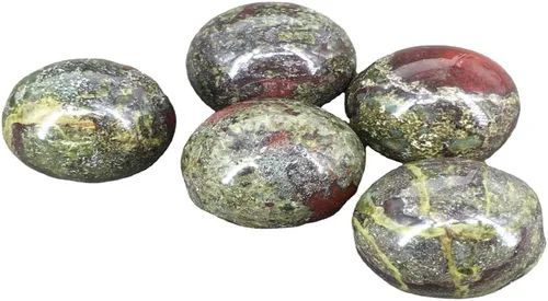 Miniatura 6 de Figura de esfera de adivinación de cuarzo curativo con bola de jaspe de sangre de dragón natural, con soporte de madera, 1.96 pulgadas
