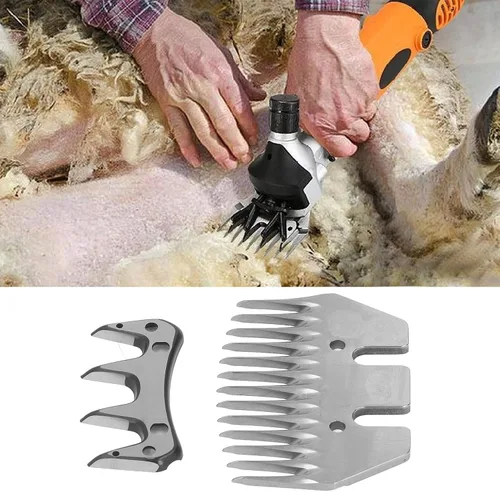 Miniatura 3 de Cizallas de oveja Cuchilla de acero de alto carbono Recta 13 dientes Cortador de lana eléctrico Cabra Clipper Scissor Accesorios Reemplazo