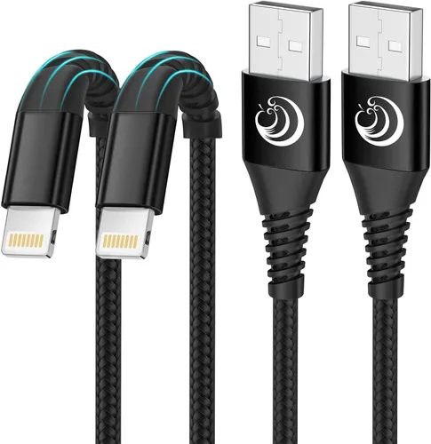 Miniatura 9 de Aioneus Cable de carga para iPhone de 3 pies, paquete de 3 cables Lightning con certificación MFi, cable de carga rápida de nailon trenzado