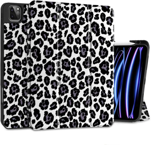 Miniatura 11 de MEEgoodo para iPad Pro M2 12.9 Funda 6ª/5ª/4ª/3ª Generación 2022 2021 2020 2018 con Soporte para Lápiz, Funda para Tablet con Parte Trasera de TPU