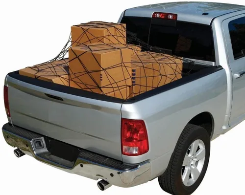 Ganchos de amarre para cama de carga de red de maletero para camioneta, tamaño compacto, 60 x 78 pulgadas